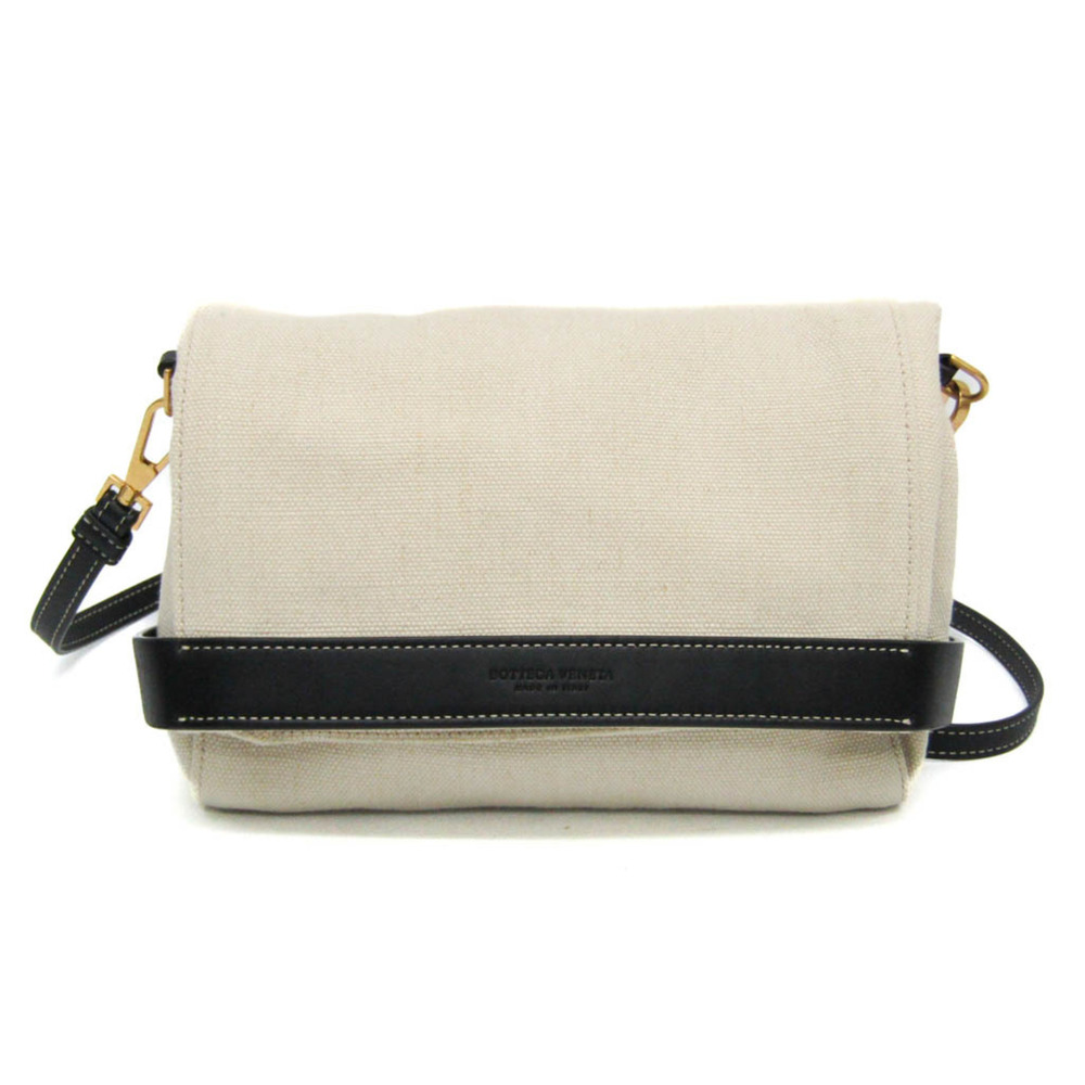 Bottega Veneta Fold Over Canvas with Leather